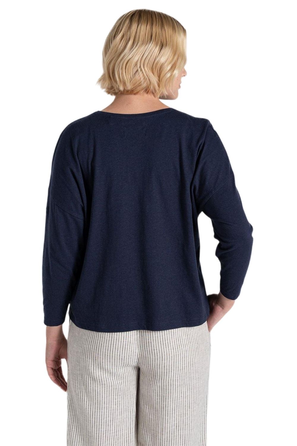 Navy Blue Emere Long Sleeved TShirt, Image 2 of 3