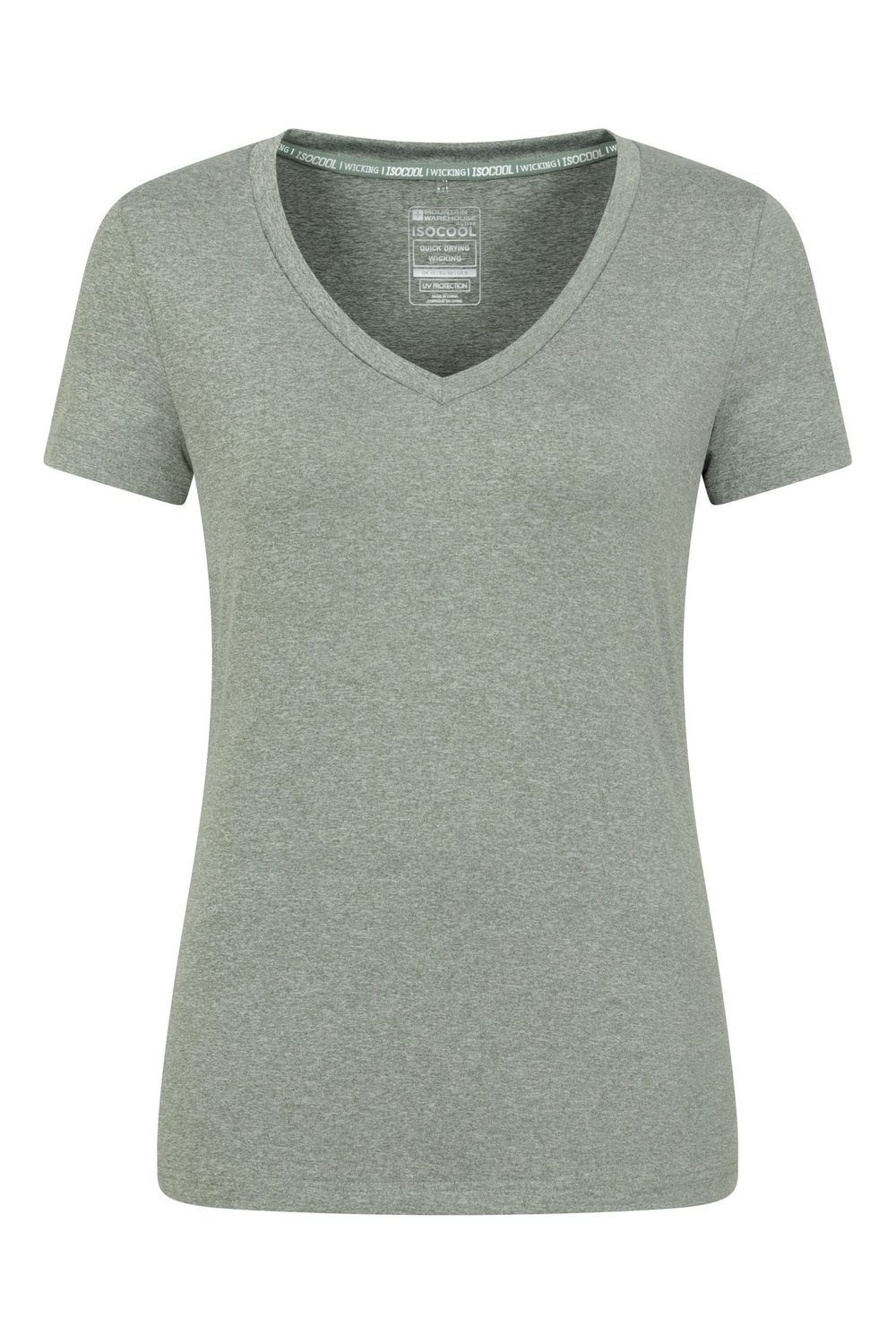 Khaki Vitality V Neck TShirt, Image 1 of 4