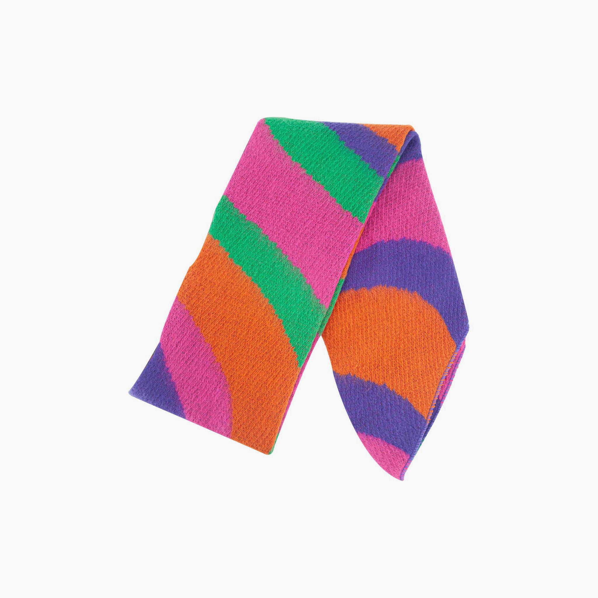 Multi Wave Stripe Winter Scarf, Image 3 of 3