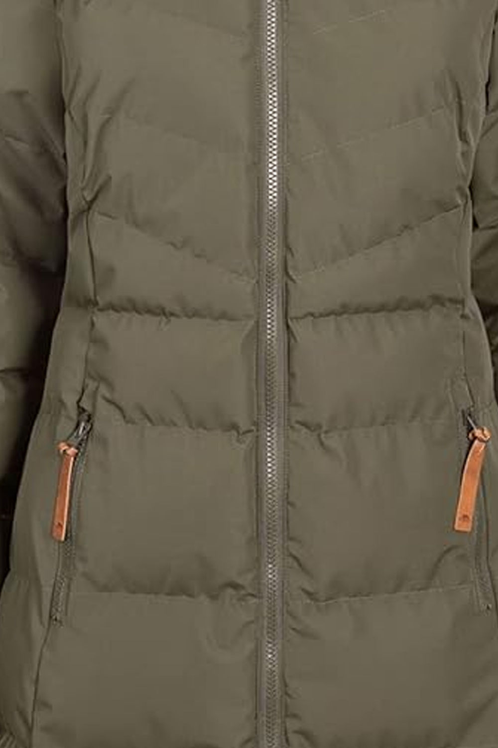 Dark Green Trespass Dark Green Audrey Padded Jacket, Image 3 of 4