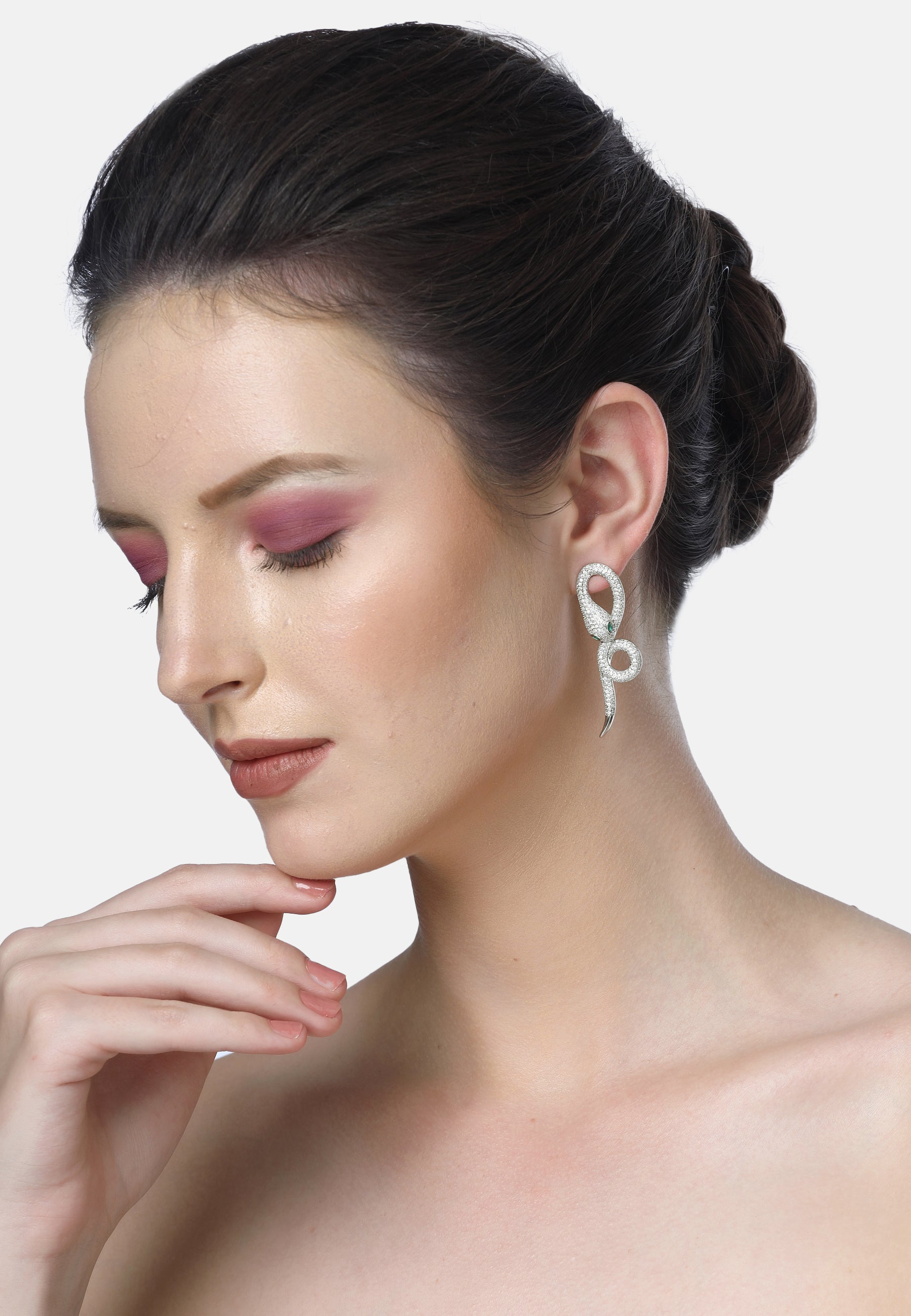 Silver Diva Serpent Ear-Cuff, Image 4 of 5