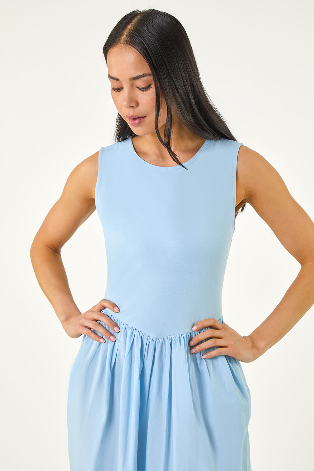 sachin and babi light blue dress Zalia Lace Corset Maxi Dress in Powder Blue