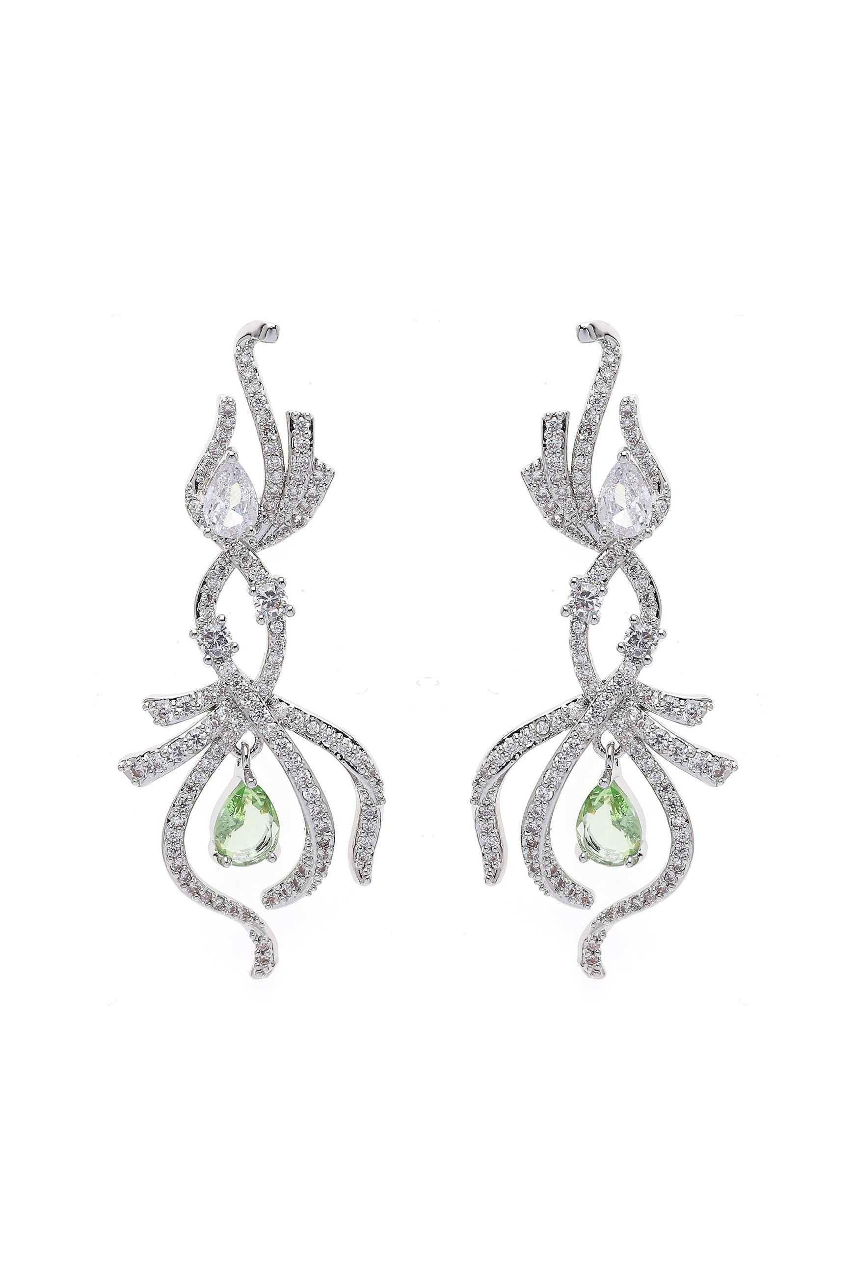 Metallic Infinity Pear Shaped Earrings