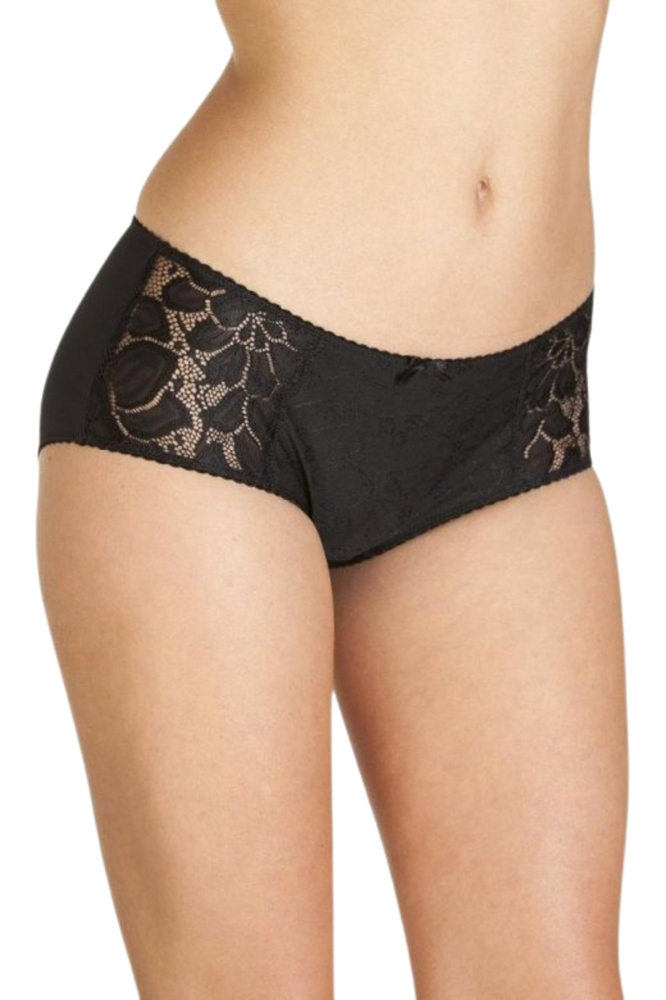 Black Lace Panel Jacquard 3 Pack Boxers, Image 3 of 3