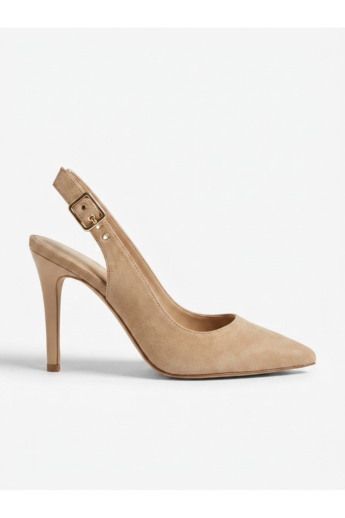 Black Anais Faux Suede Pointed Toe Heels