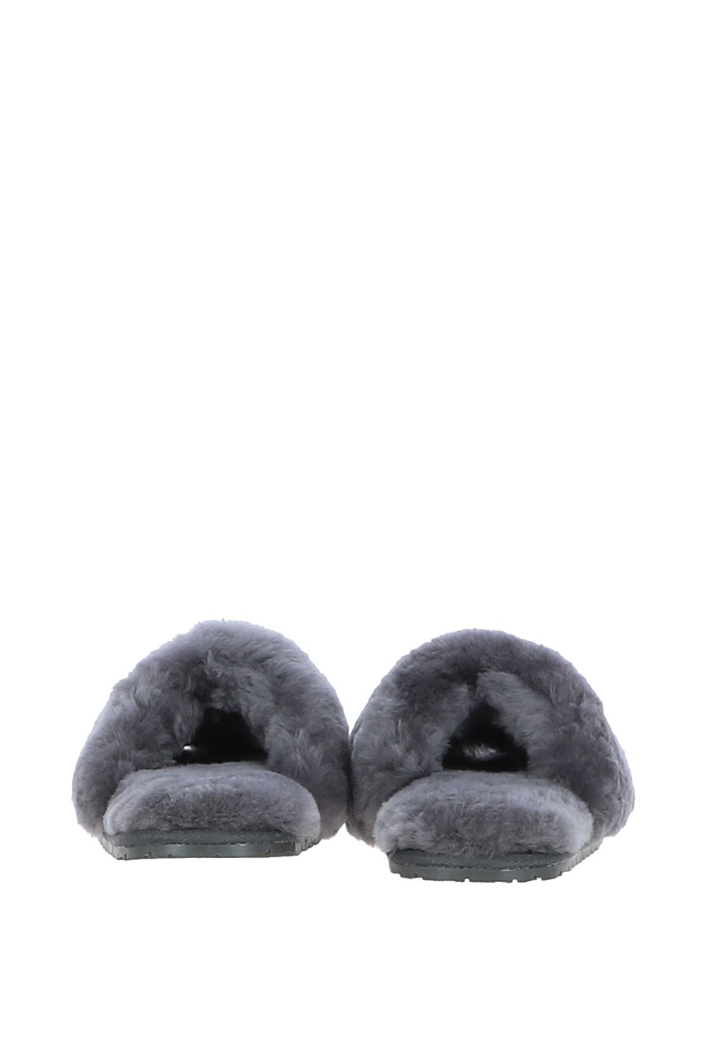 Grey Fenland England Grey 'Suzy' Real Sheepskin Fur Fluffy Sliders, Image 4 of 4