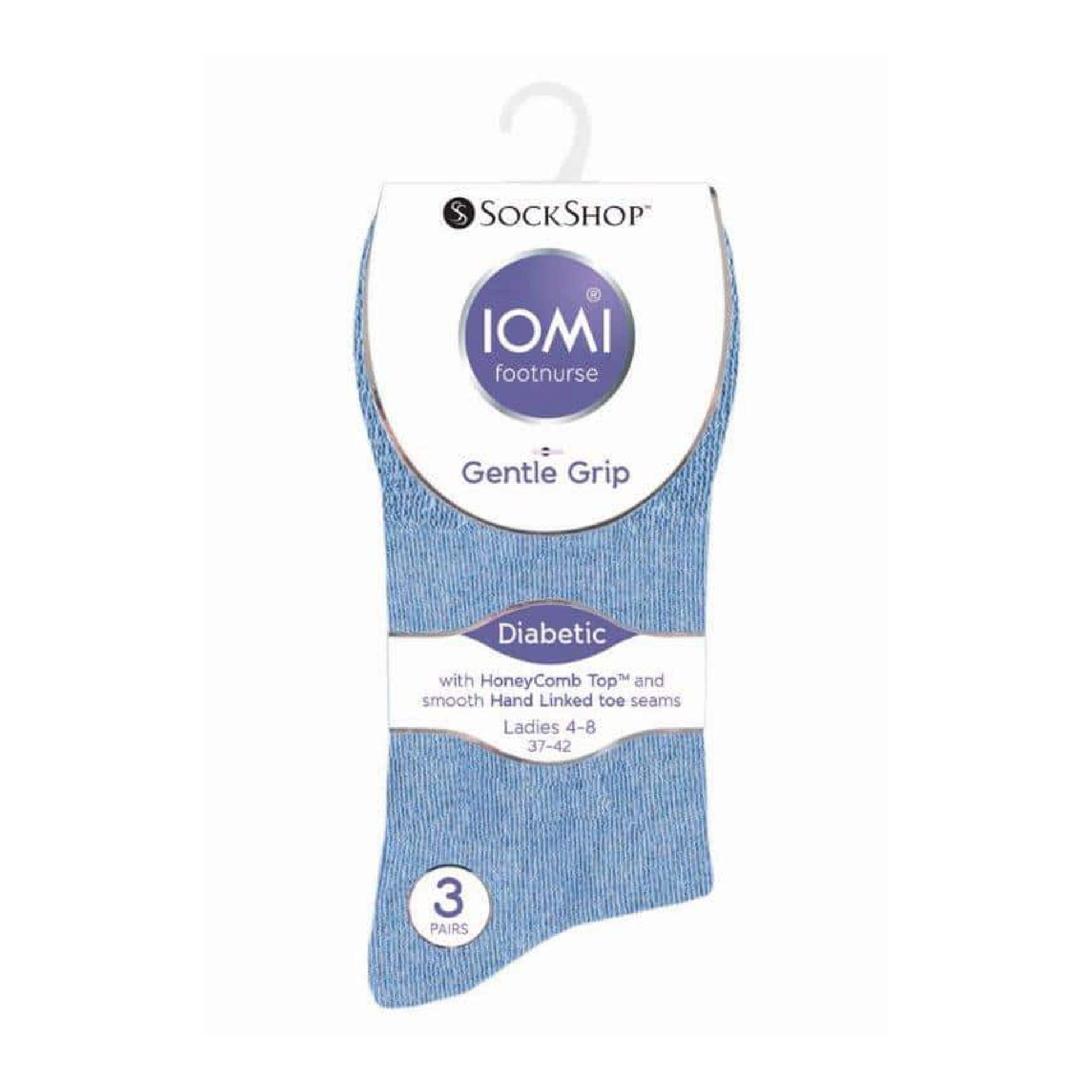 Blue 6 Pack Non Elastic Diabetic Socks, Image 5 of 5