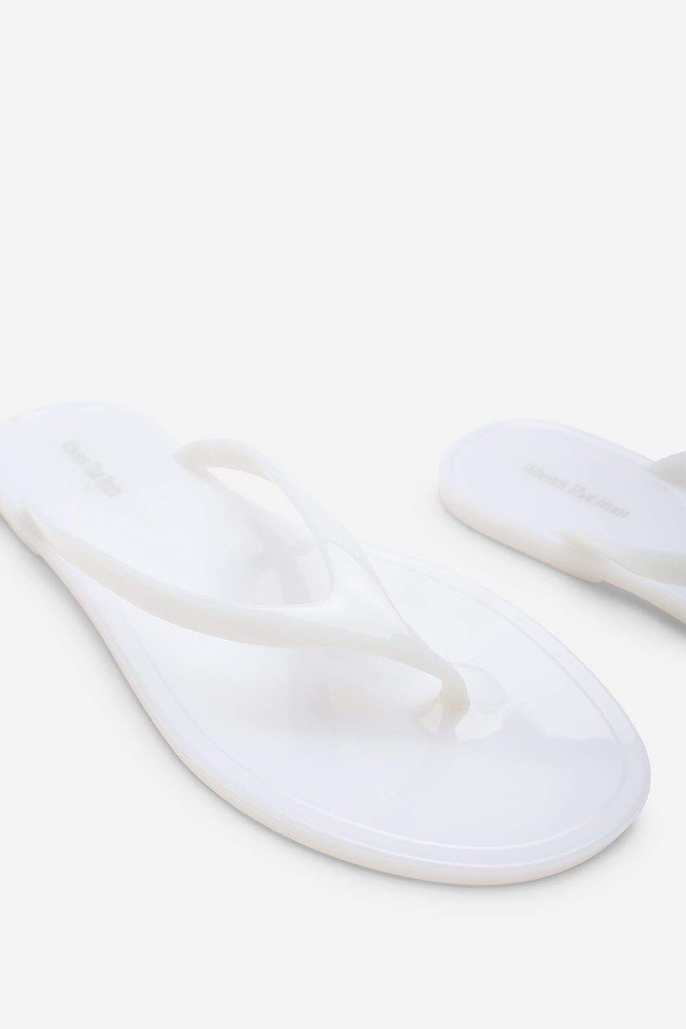 White Chandler Jelly Thong Flip Flop Sandals, Image 5 of 6