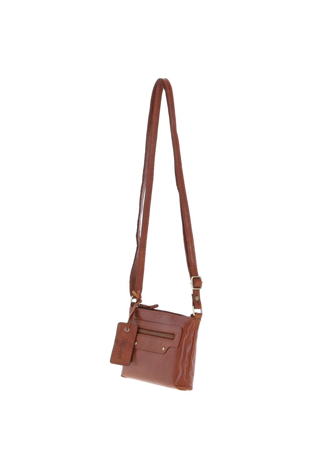 Tan Ashwood Leather Tan Genuine Leather Crossbody Bag, Image 4 of 6