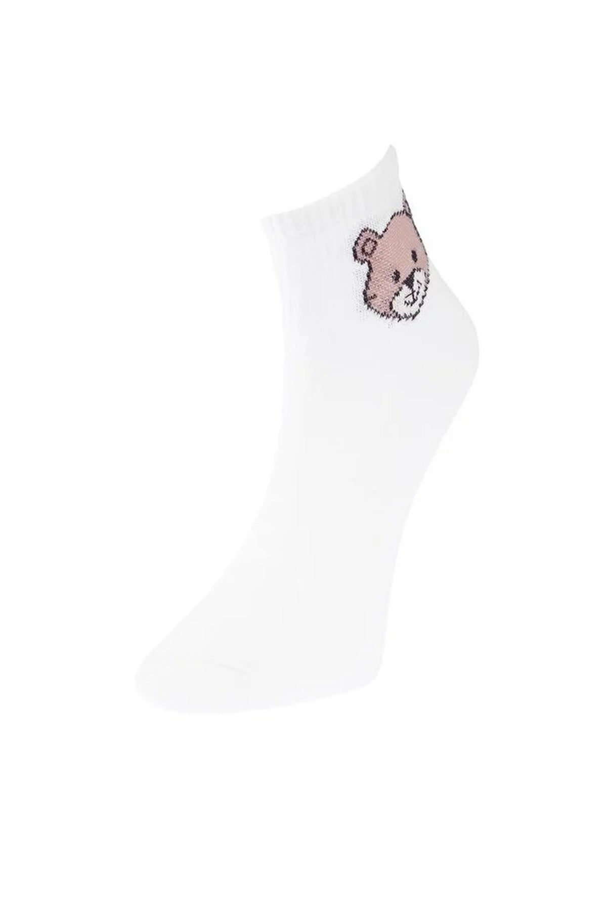 Multi 5 Pack Cotton Teddy Bear Knit Crew Socks, Image 8 of 8