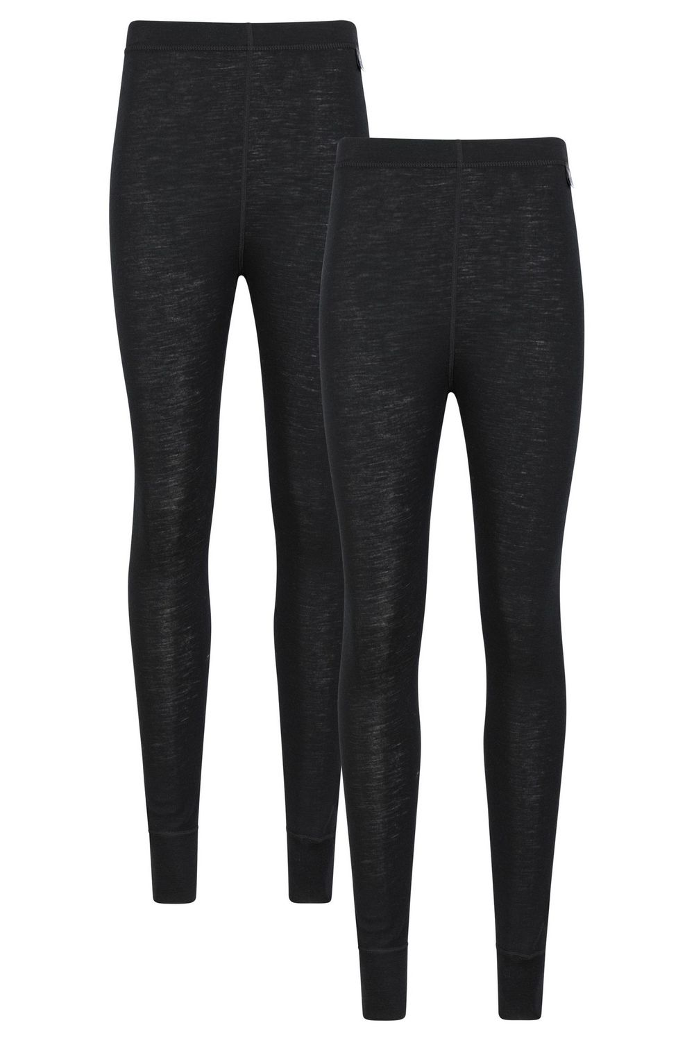 Black Merino Wool Base Layer Bottoms (Pack Of 2)