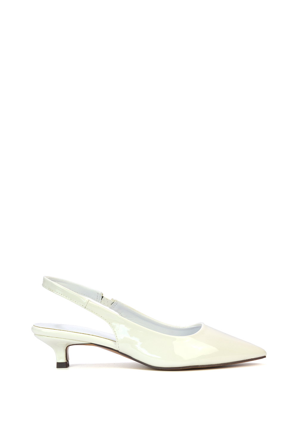Black 'Jenny'  Pointed Toe Low Kitten Heel Slingback Pumps