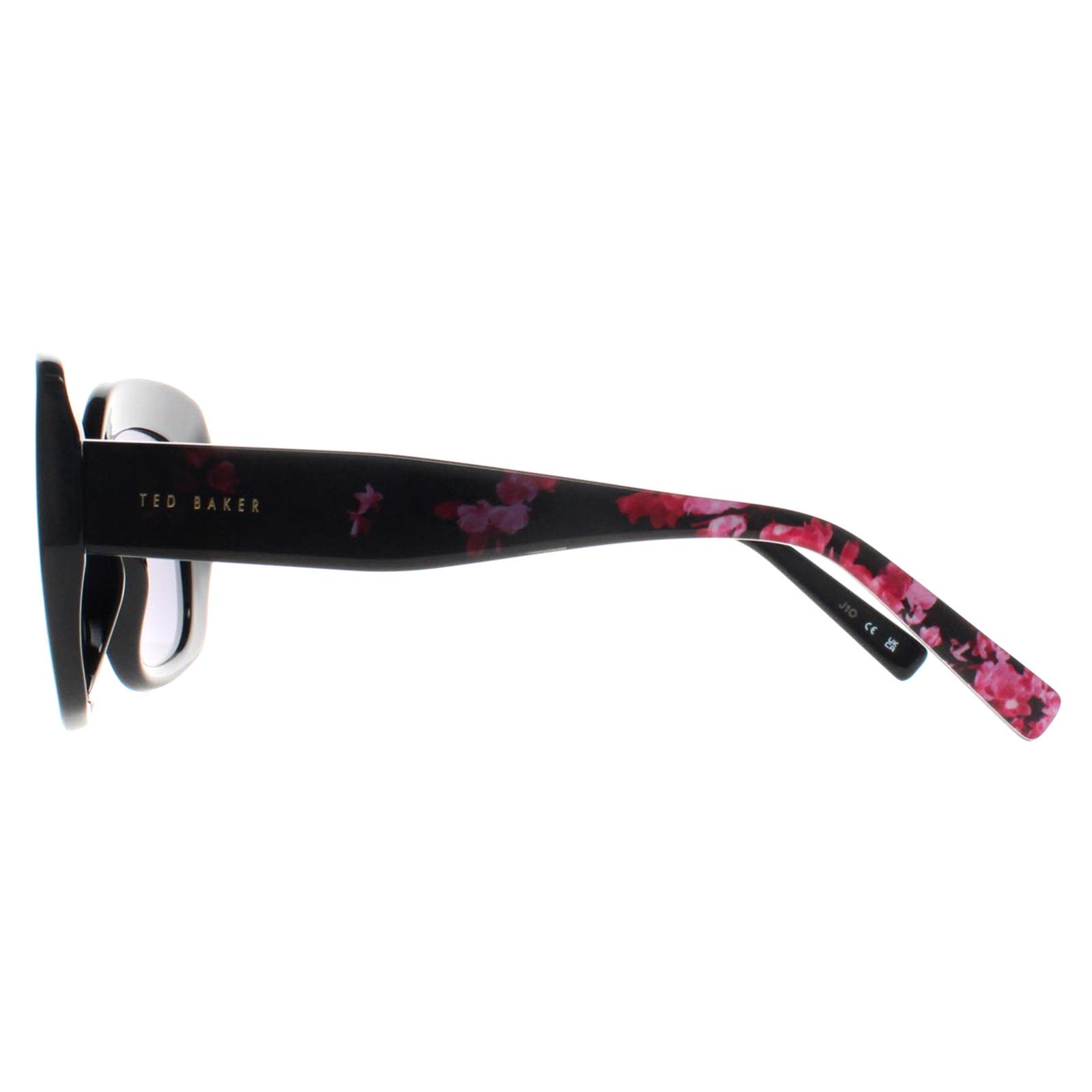 Black Ted Baker Black Cat Eye Gloss Solid Black Grey TB1675 Hattie, Image 3 of 3