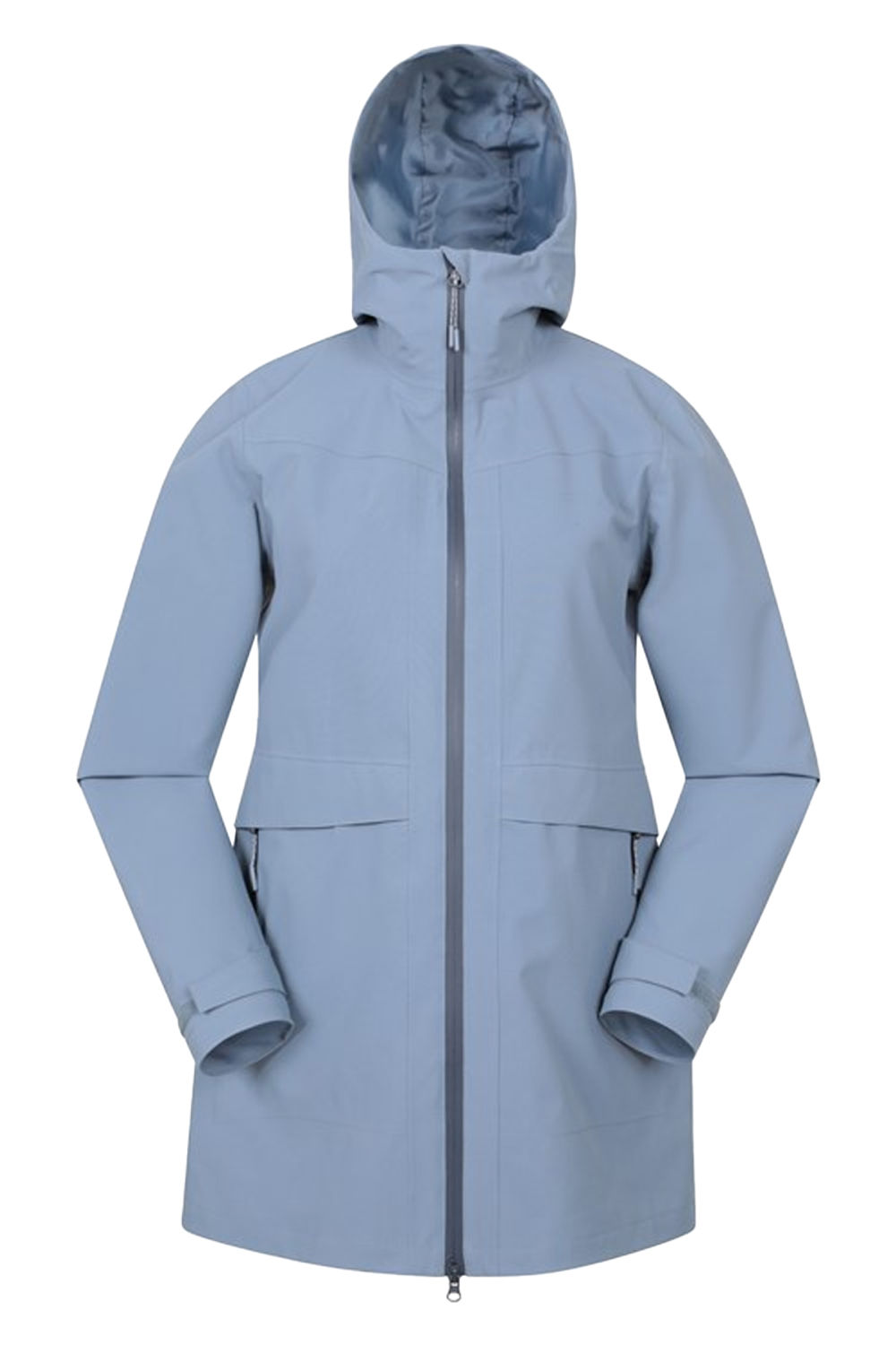 Blue April Longline Waterproof Jacket, Image 1 of 4