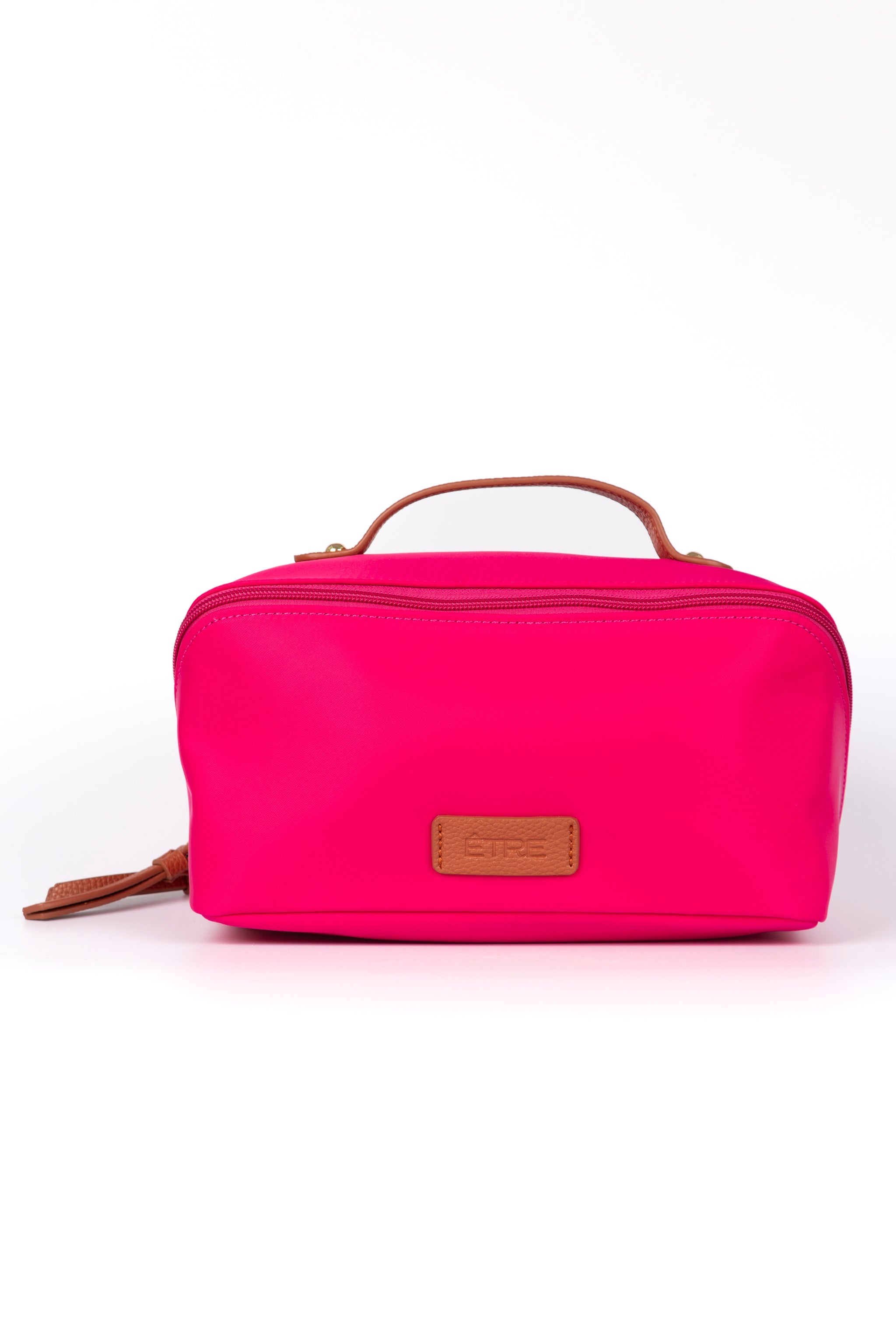 Pink Plain Vanity Case Makeup Bag