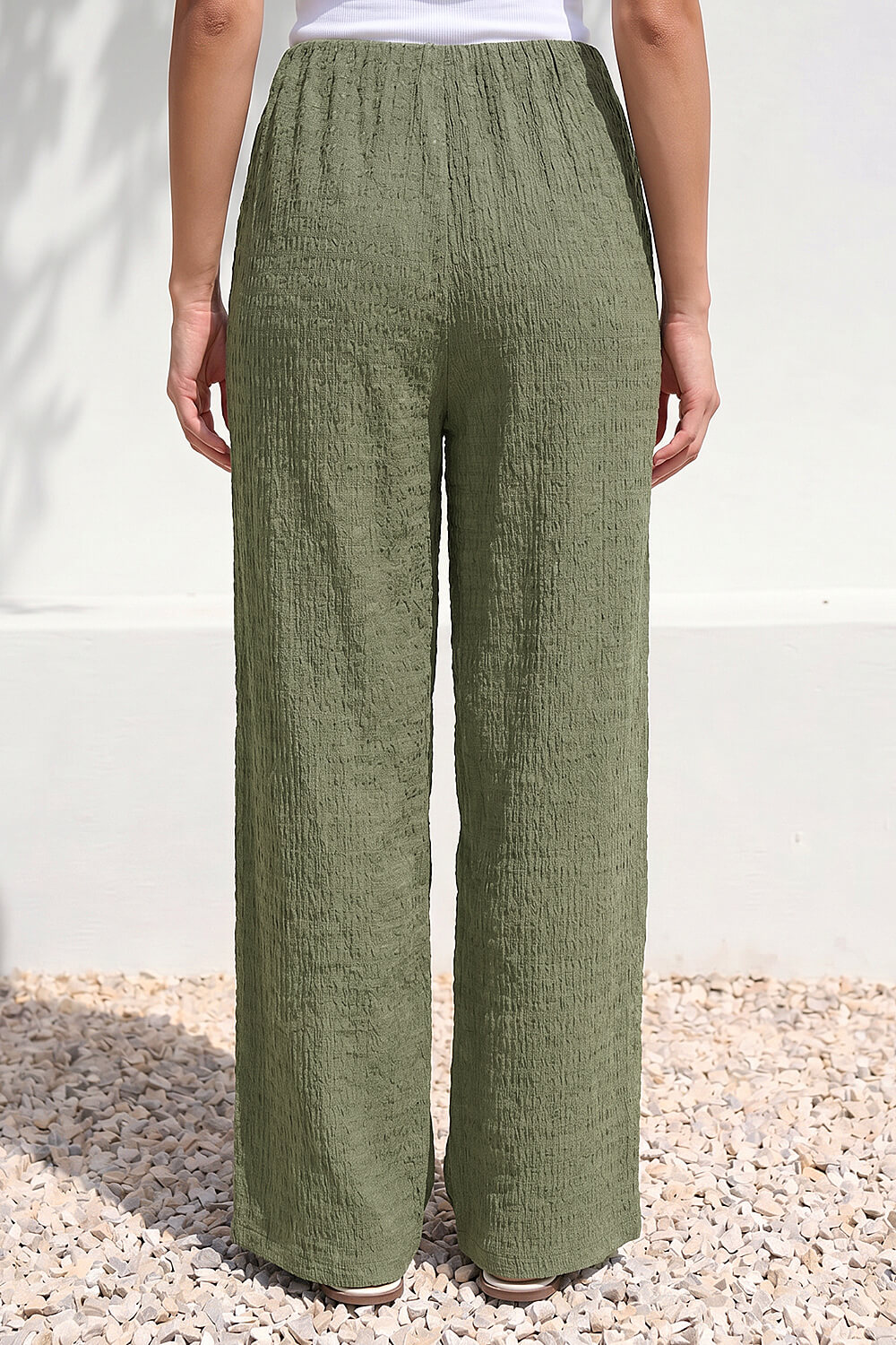 KHAKI Petite Textured Stretch Trouser, Image 4 of 4