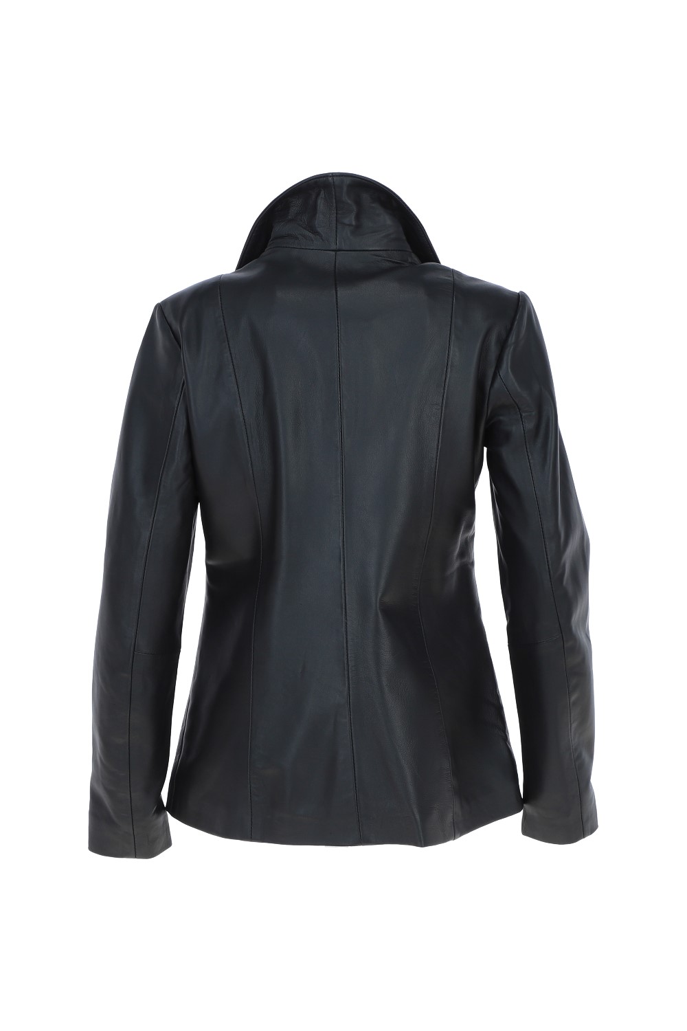 Black Ashwood Leather Black Casual Leather Jacket with Classic Collar, Image 4 of 5