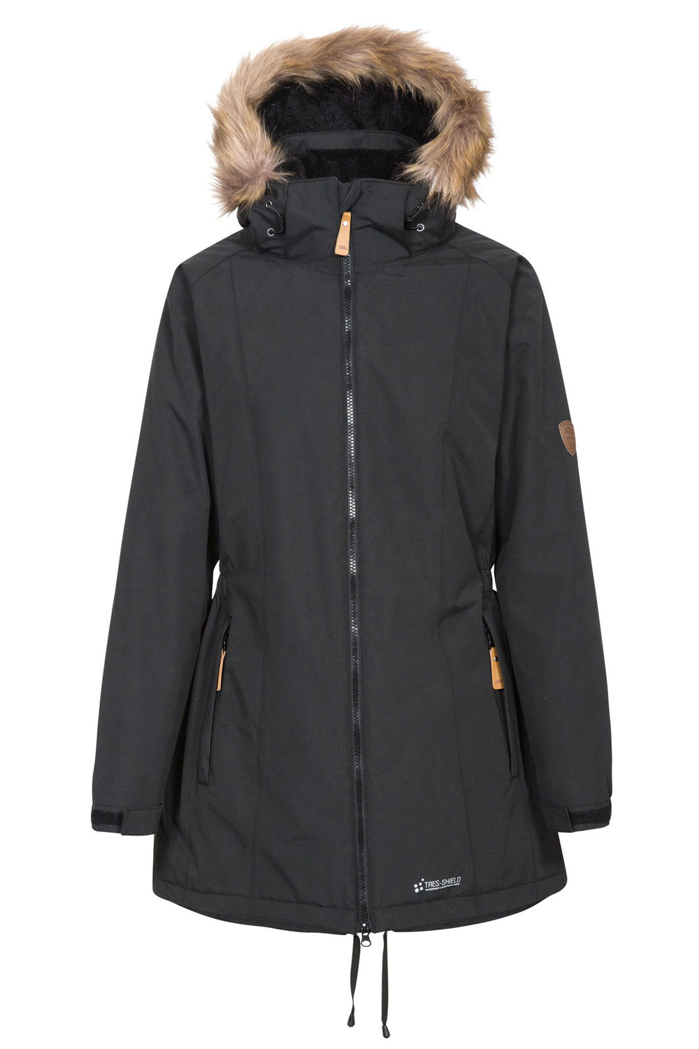 Black Celebrity Insulated Longline Parka Jacket, Image 1 of 5