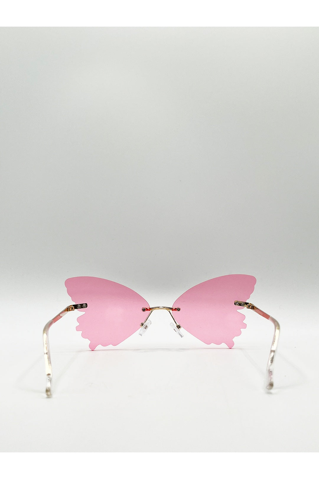 Pink Frameless Pink Butterfly Sunglasses, Image 6 of 6