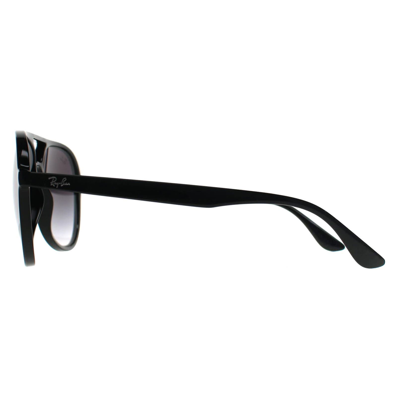 Black Ray-Ban Black Aviator Polished Black Grey Gradient RB4376, Image 3 of 3