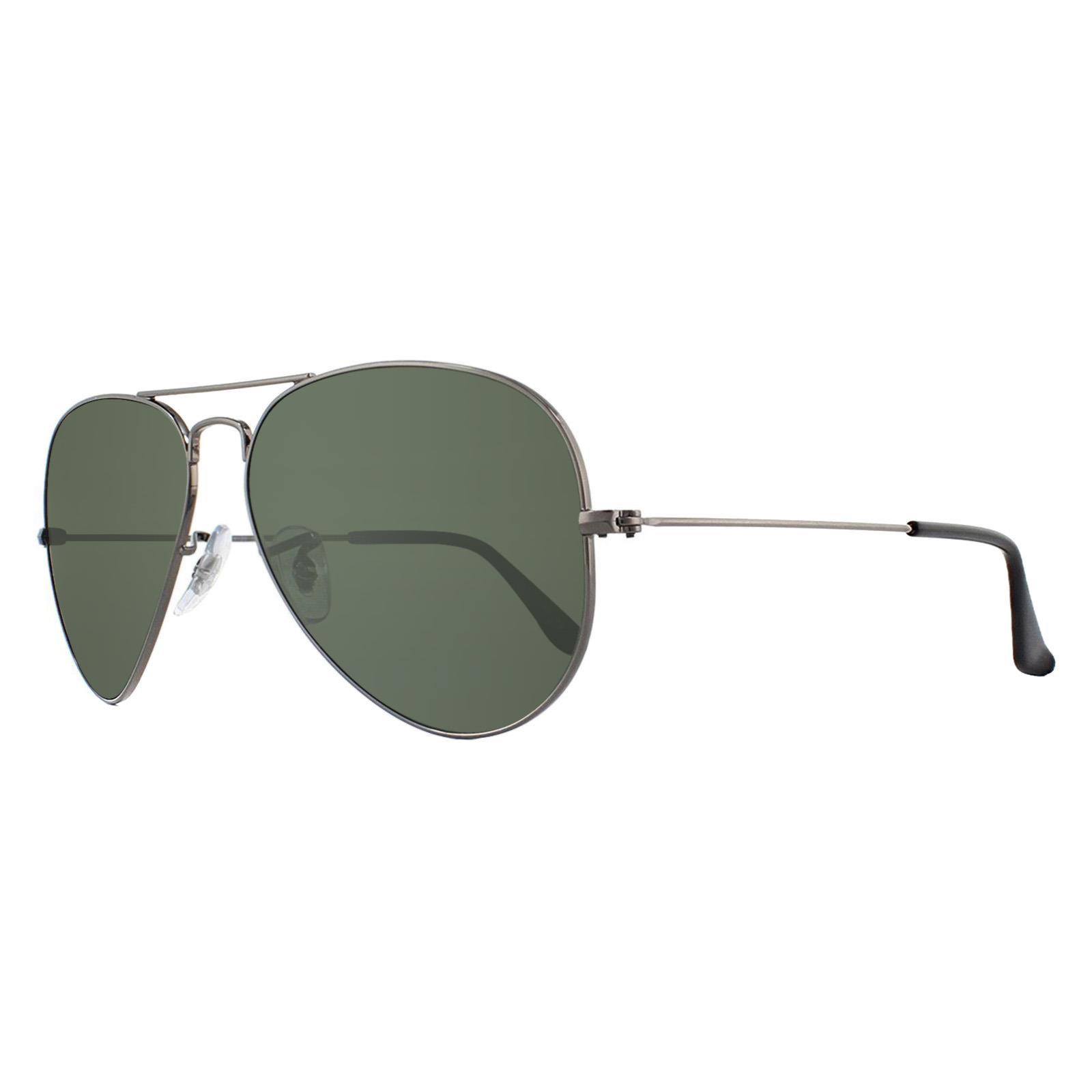 Grey Aviator Gunmetal Green Aviator 3025 Sunglasses, Image 2 of 8