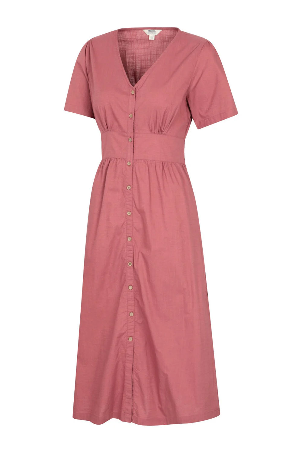 Pink Riviera Button Through Midi Dress, Image 3 of 4
