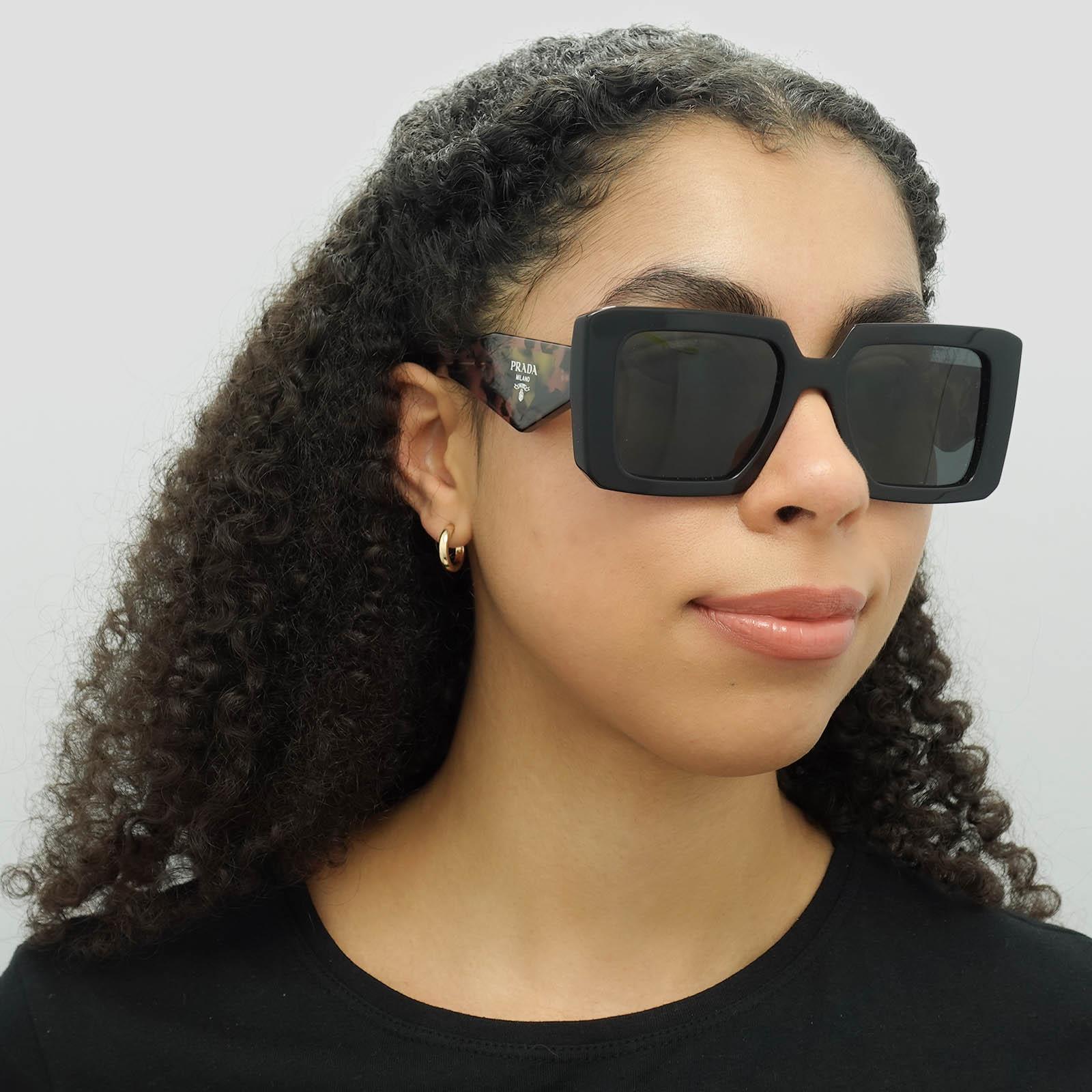 Black Prada Black Square Black and Tortoise Grey Gradient PR21YS, Image 7 of 8