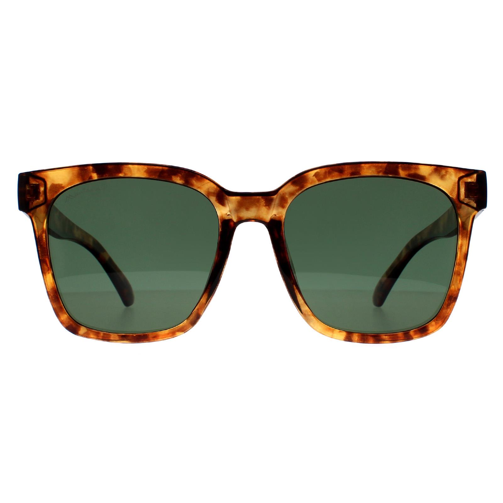 Brown Square Shiny Havana Soft Demi Green Polarized MP72, Image 1 of 4
