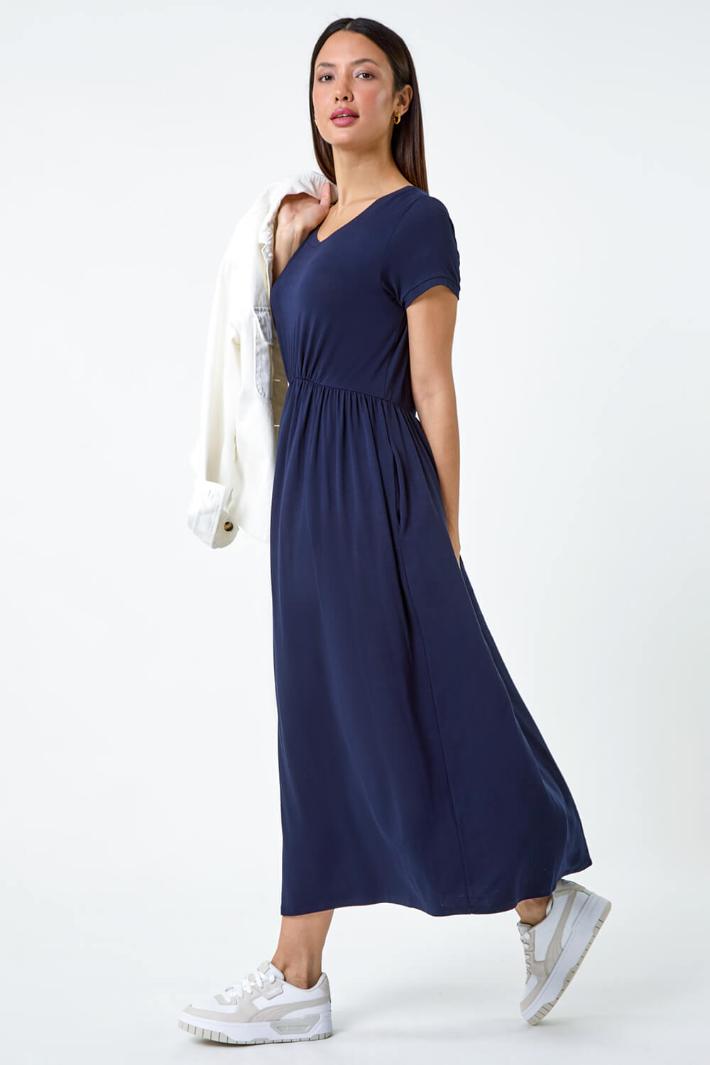 NOM-D mesh pocket shirt dress