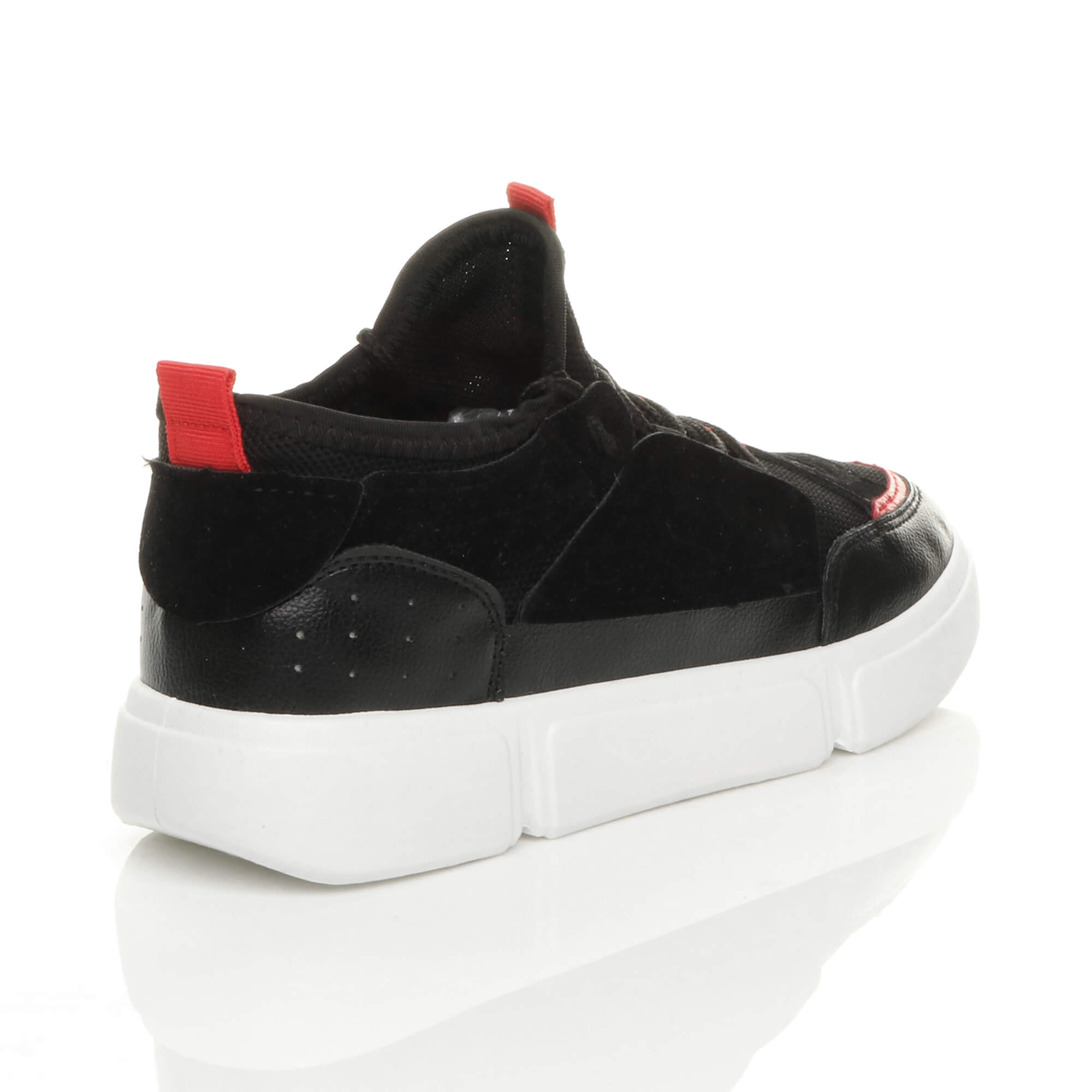 Black Retro Trainers Hi Tops, Image 4 of 6