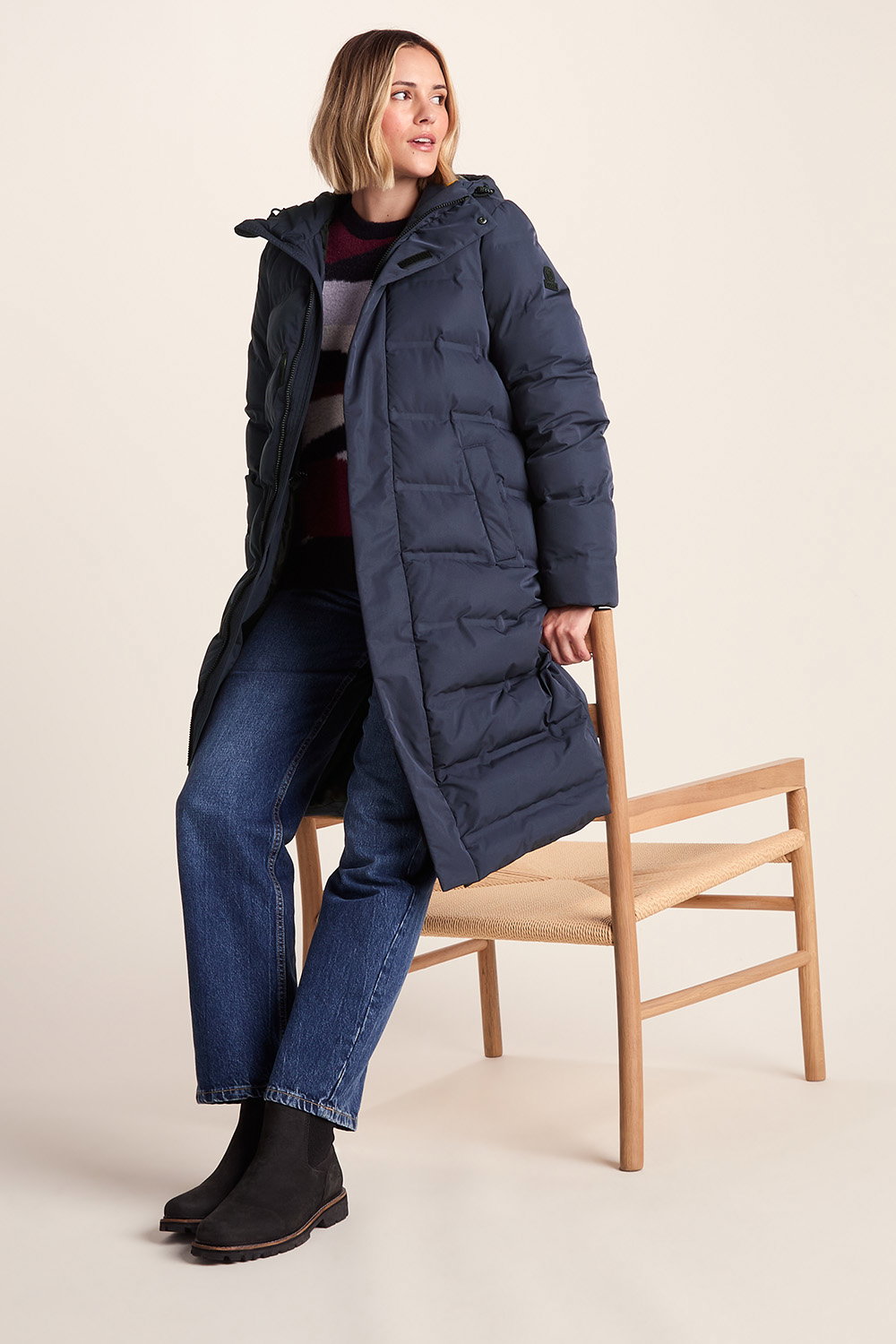 Indigo Glaston Shower Resistant Insulated Parka, Image 2 of 6
