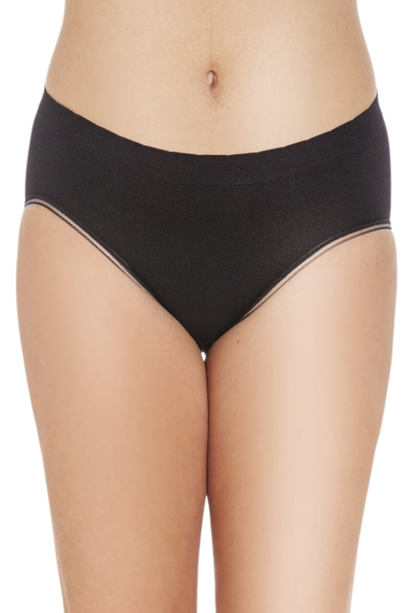 Black 3 Pack Seamless High Leg Briefs, Image 1 of 3