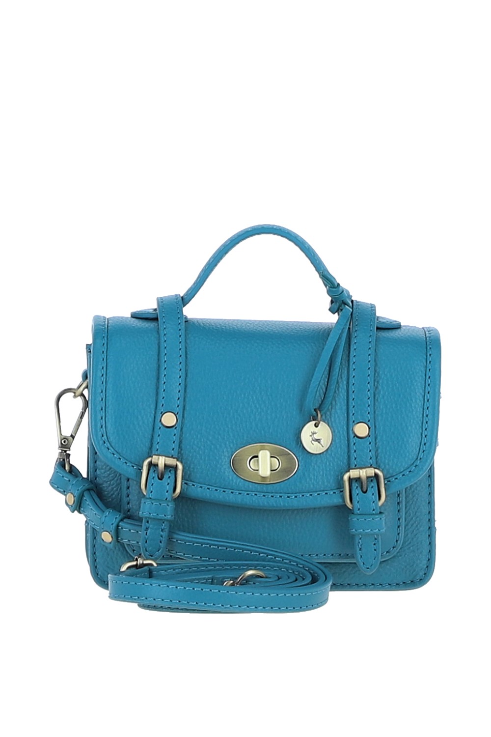 Turqouise Ashwood Leather Turqouise Stylish Real Leather Small Satchel Bag, Image 1 of 4