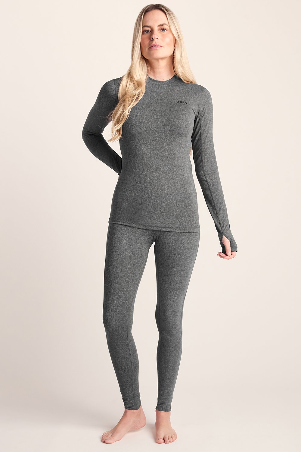 Grey Snowdon Thermal Base Layer Legging, Image 4 of 6