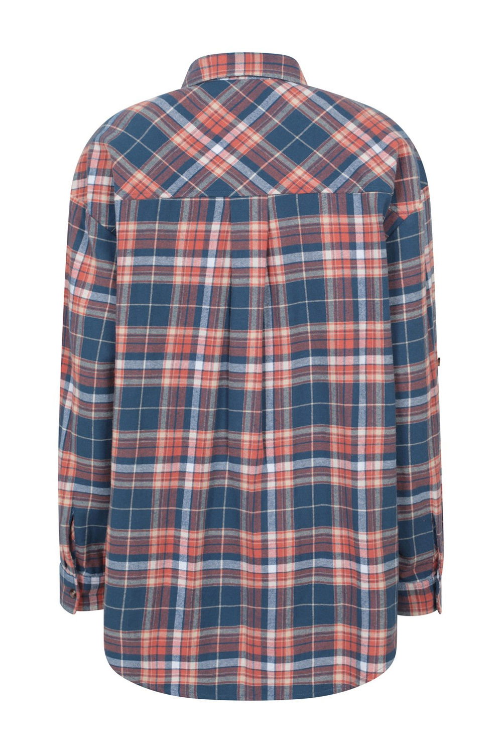 Navy Elm Flannel Relaxed Fit Long Sleeved Shirt, Image 2 of 4