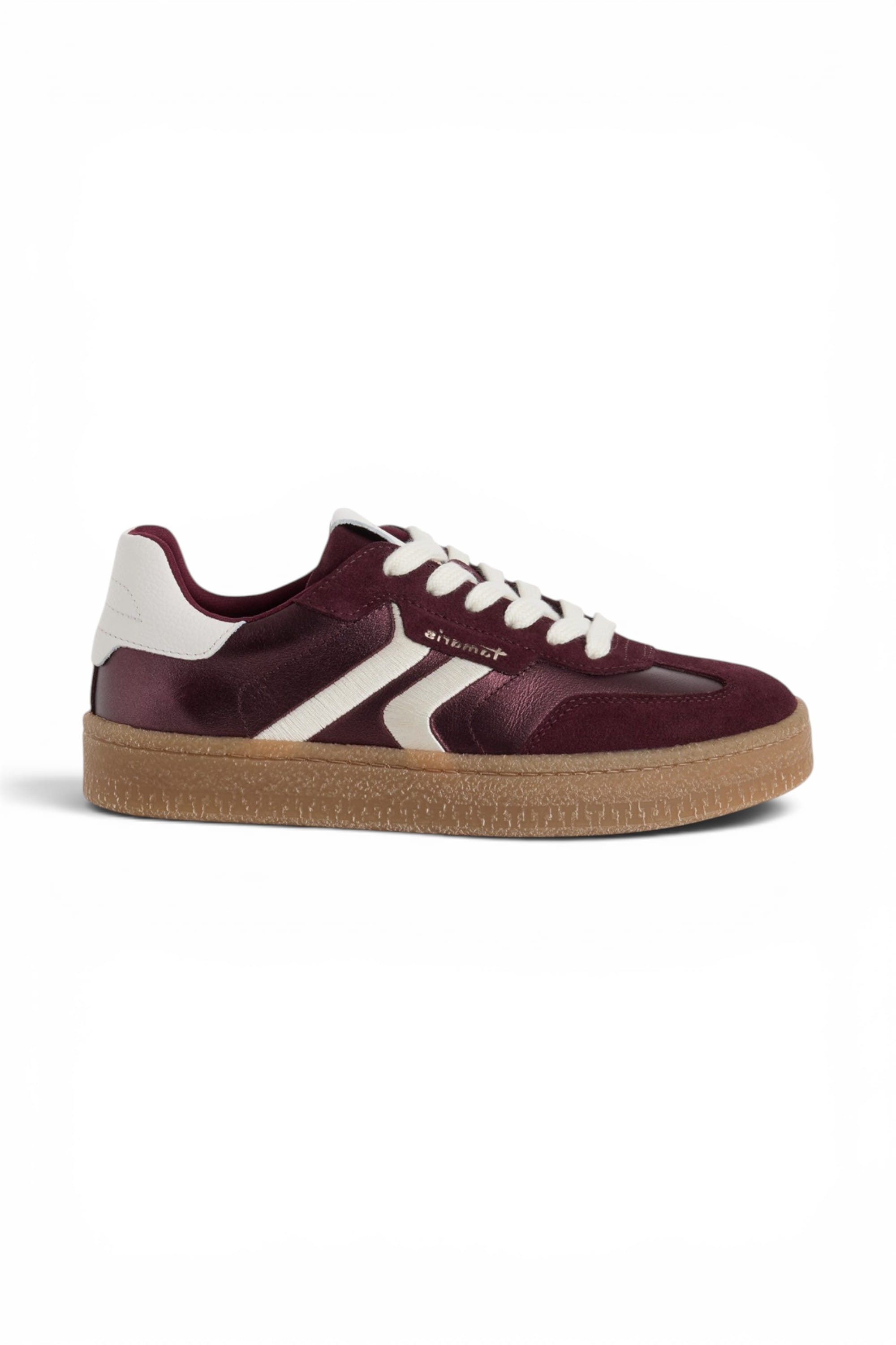 Wine Leather Trainers Sneaker Shoes, Image 1 of 8