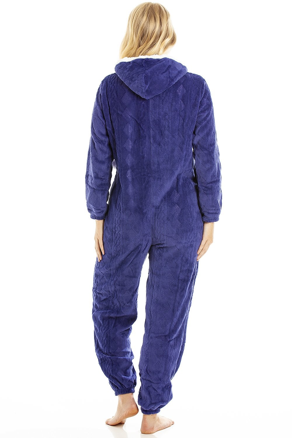 Navy Navy Supersoft Hooded Onesie, Image 6 of 6