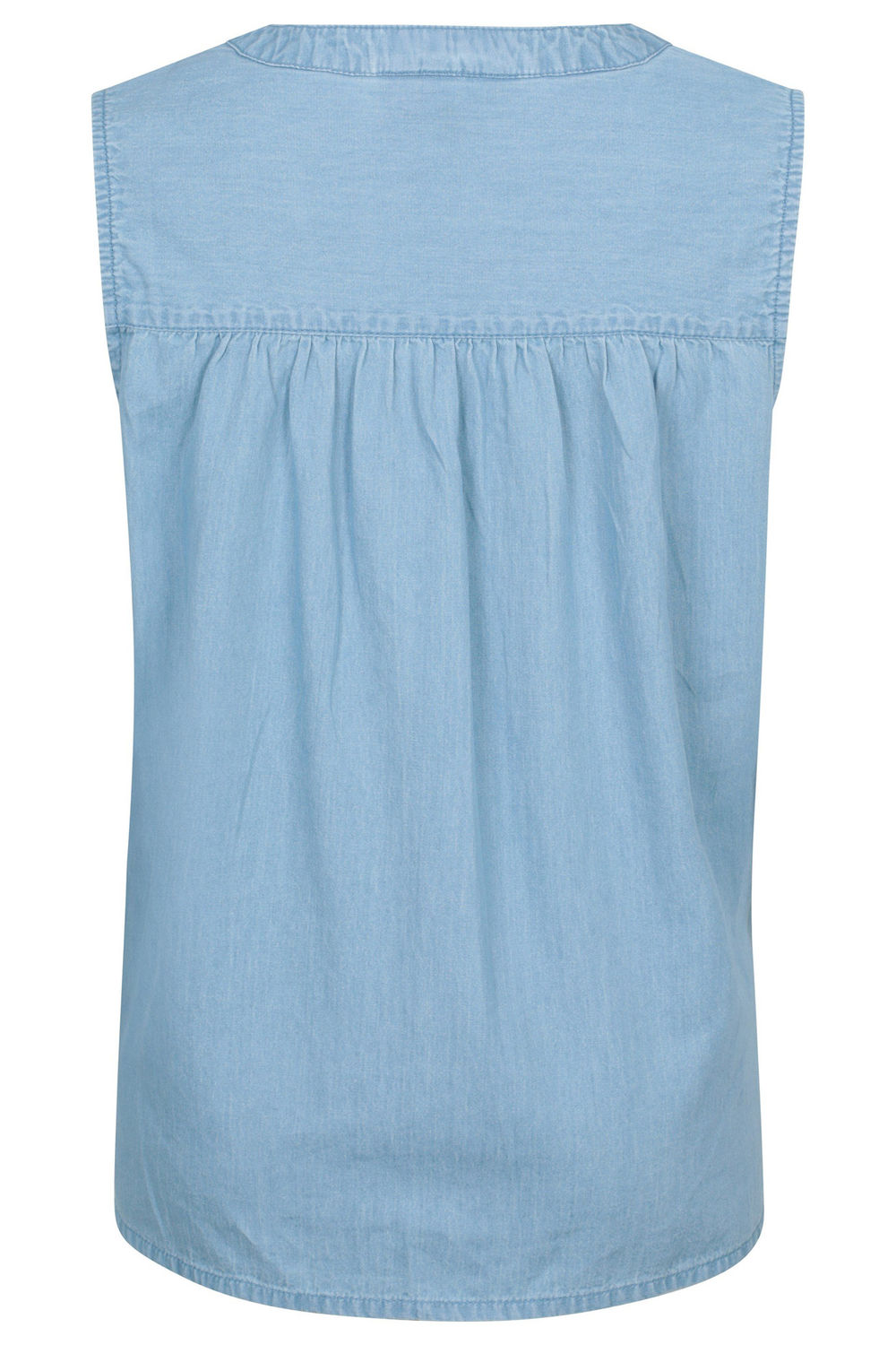 Light Blue Tuscany Chambray Sleeveless Shirt, Image 2 of 4