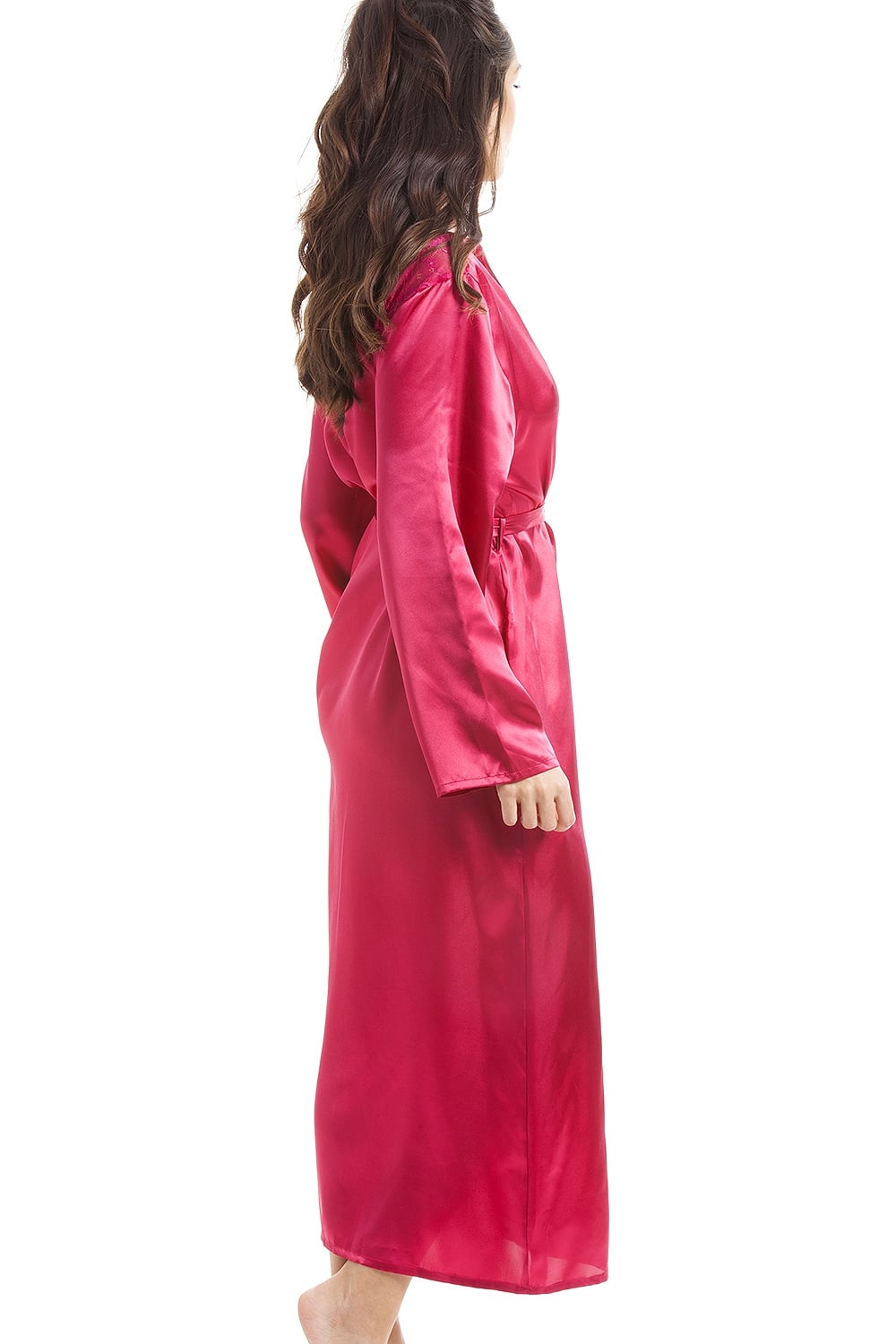 Red Camille Lingerie Red Plain Satin Wrap, Image 4 of 5