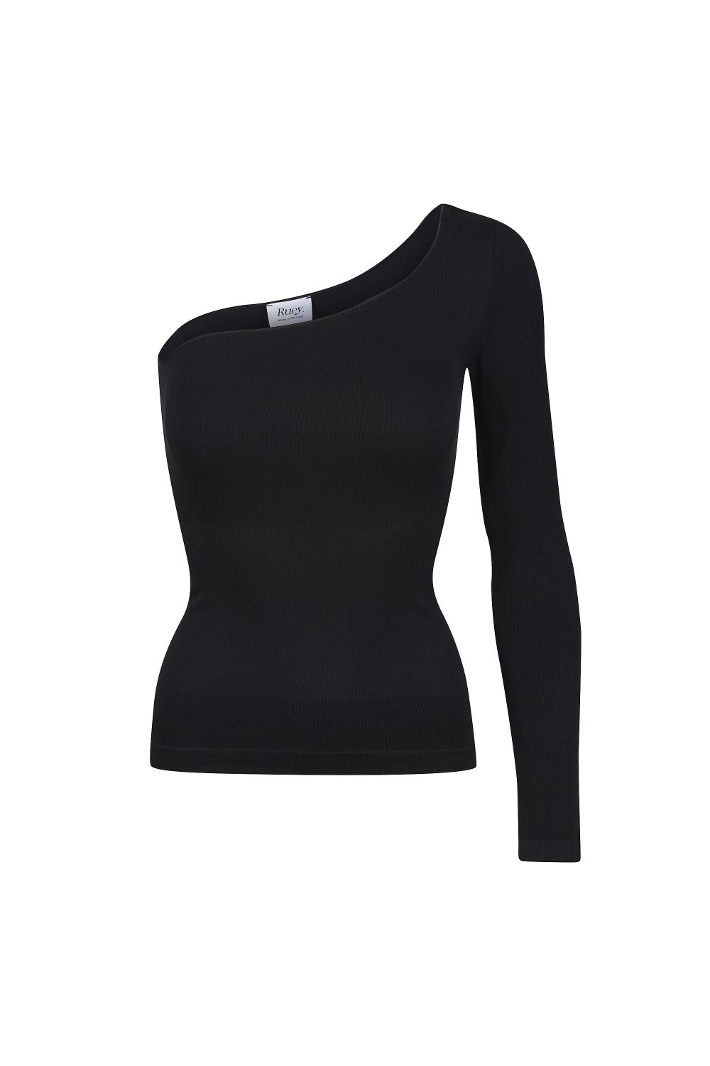 Black One Shoulder Sculpting Smooth Top