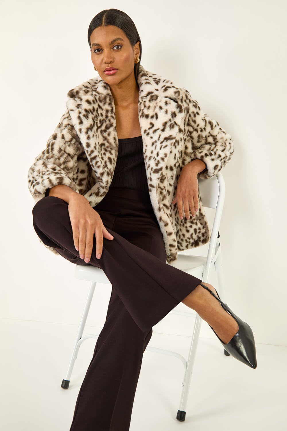 Chocolate Straight Leg Ponte Trouser, Image 1 of 5