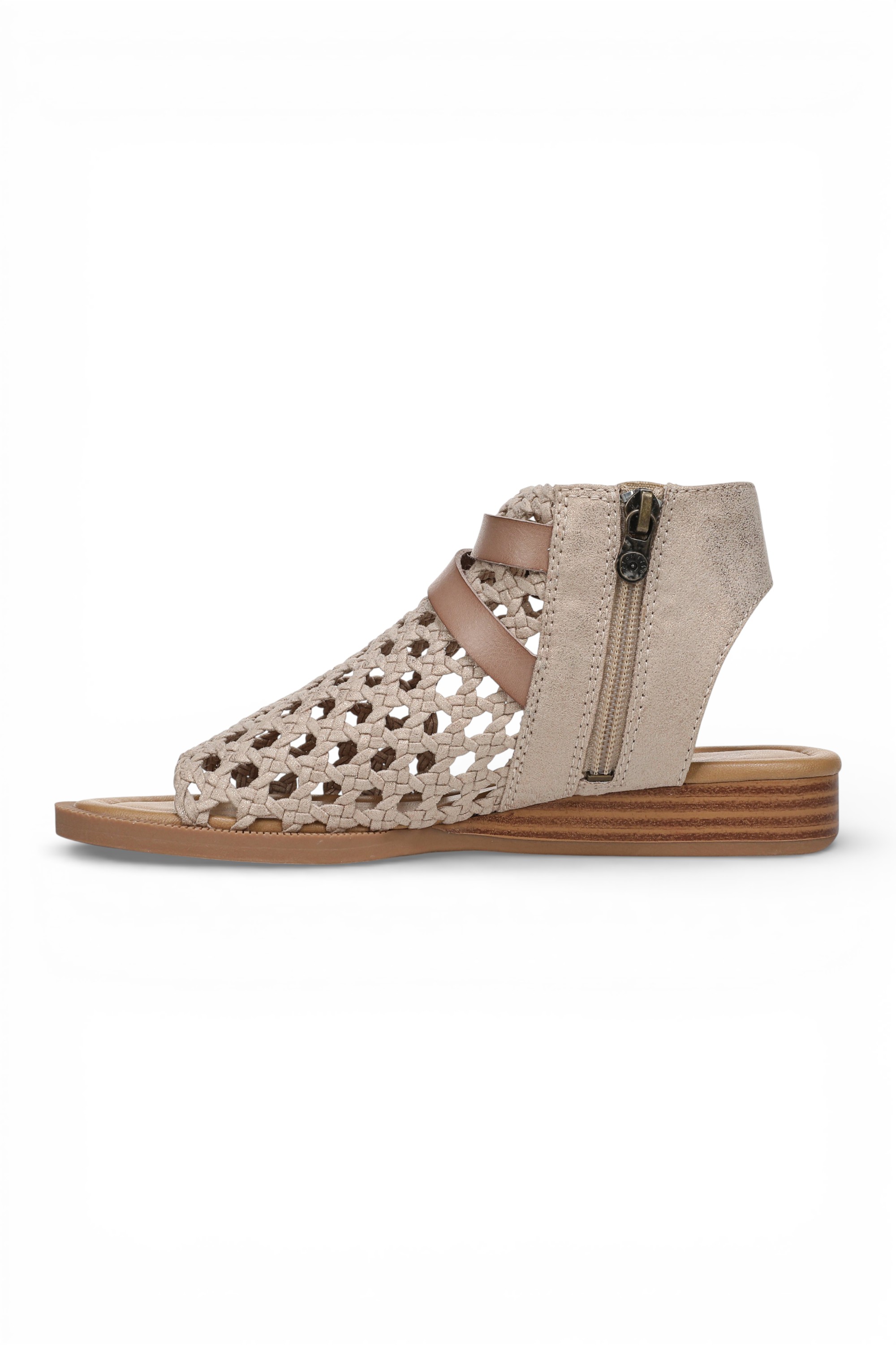 Gold Blowfish Malibu Gold Womens "Anuella" Weave Micro Wedge Sandals, Image 5 of 6