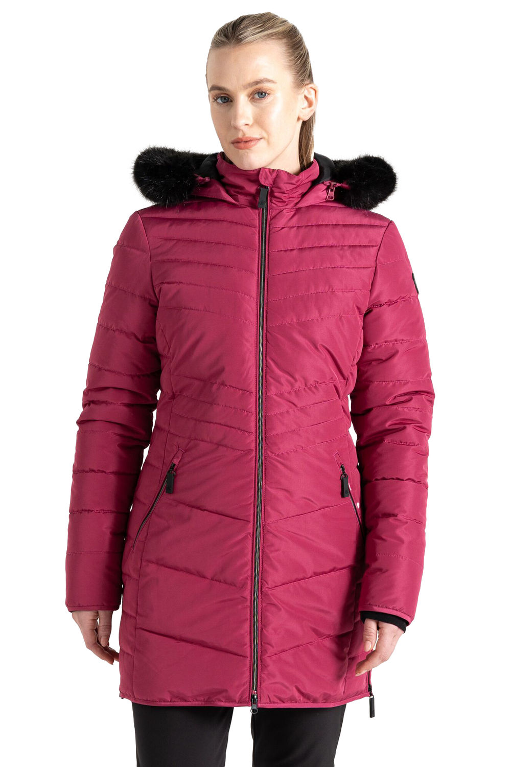 Pink Striking IIII Mid Length Padded Jacket, Image 4 of 4