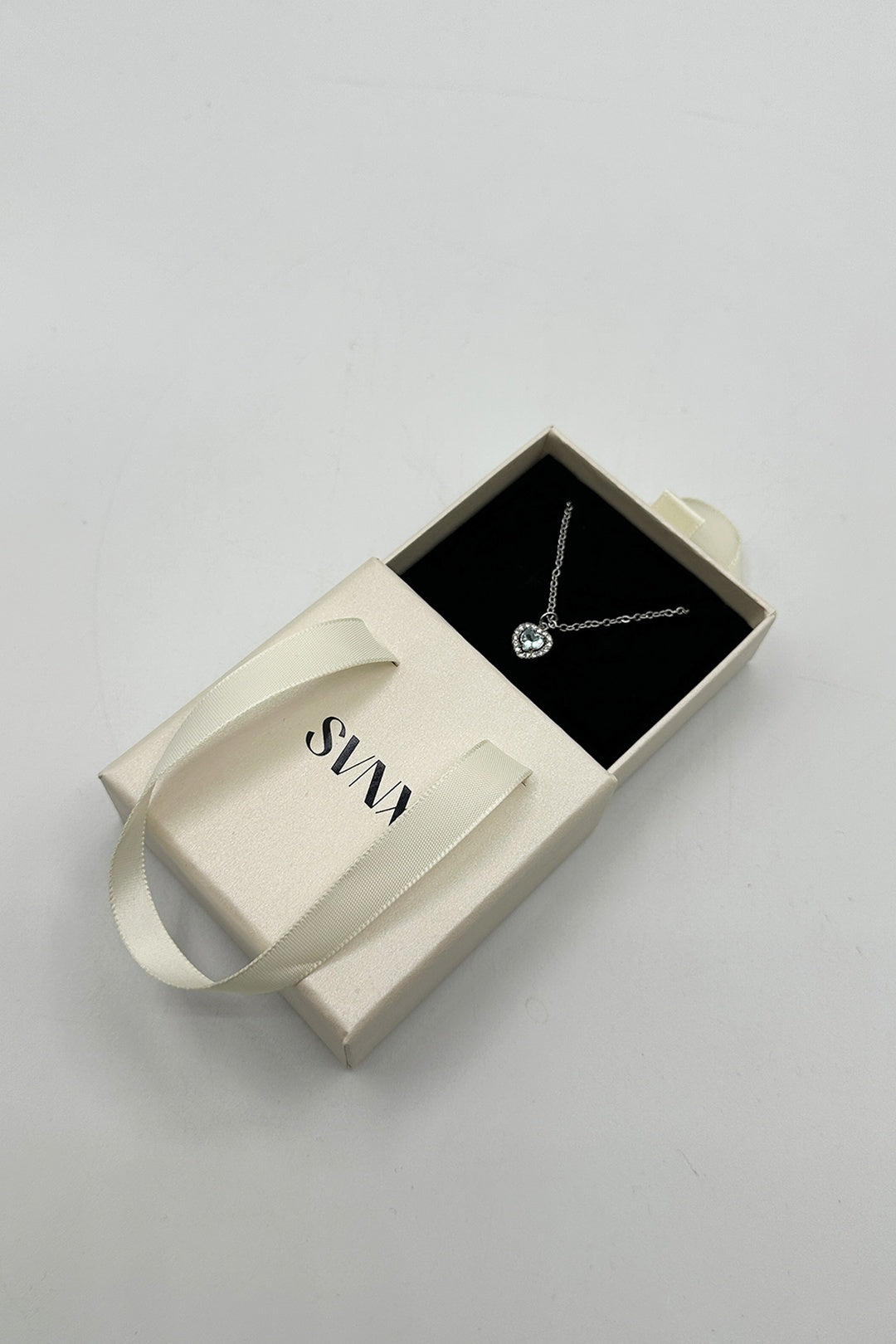 Blue Crystal Heart Pendant Necklace - Gift Boxed, Image 5 of 5
