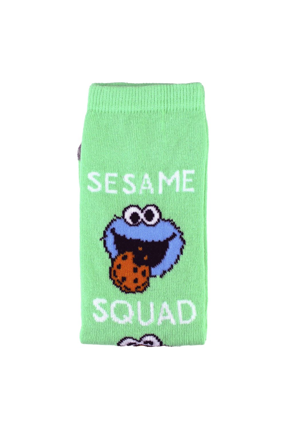 Blue Ladies Cotton Novelty Socks - Sesame Street Pattern Fun & Comfortable Socks, Image 2 of 3