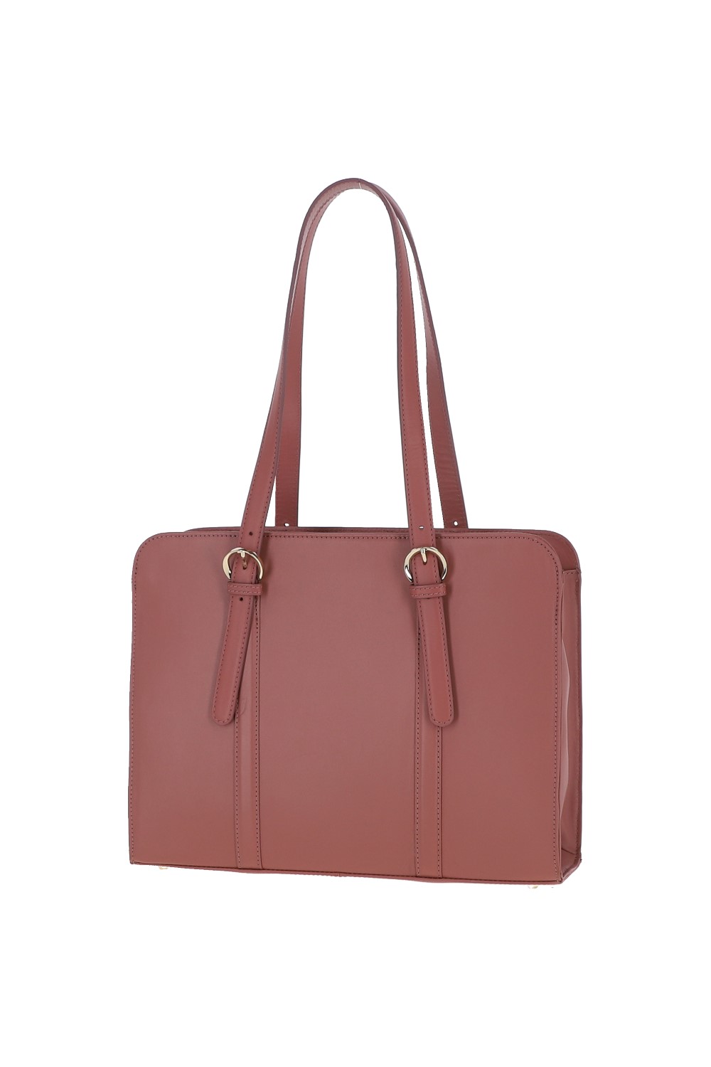 Pink 'Alonza' Zip Top Leather Handbag, Image 3 of 3
