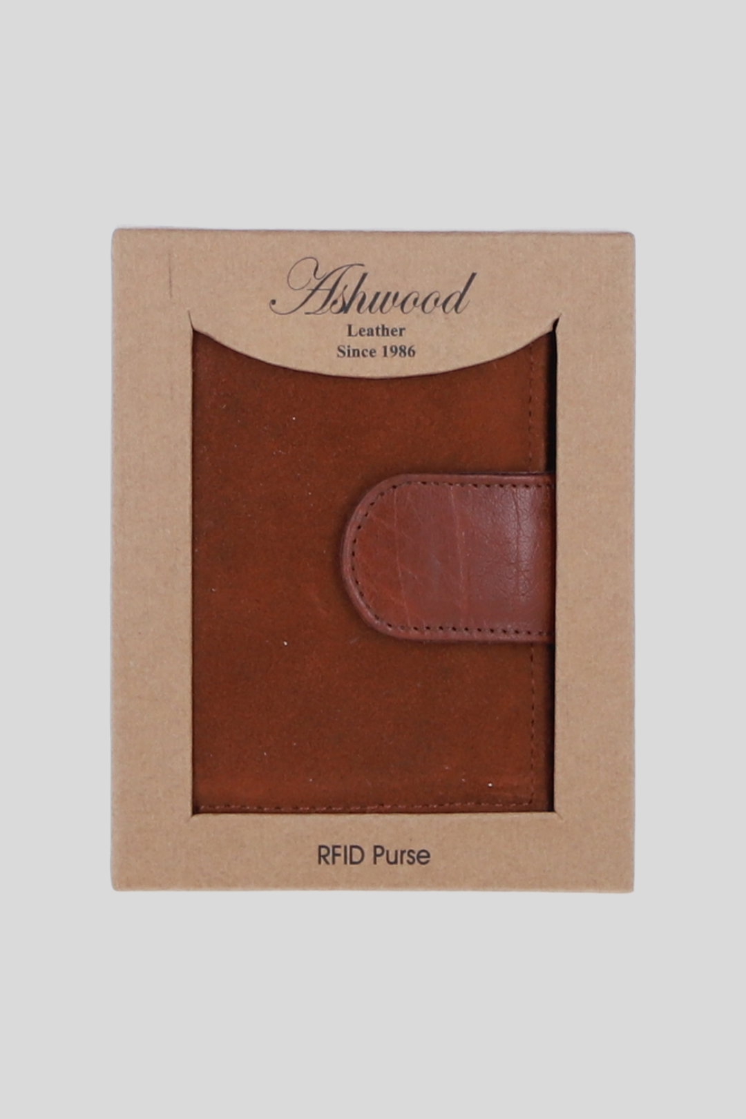 Tan Suede & Leather RFID Protected Trifold Purse, Image 2 of 4