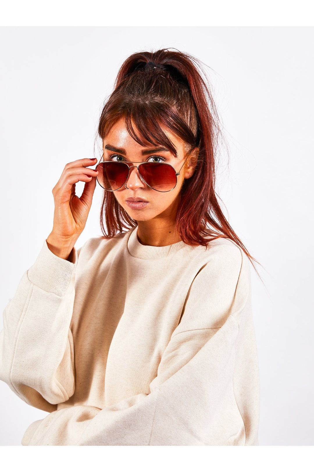 Gold Classic Pilot Gold Aviator Sunglasses, Image 5 of 6