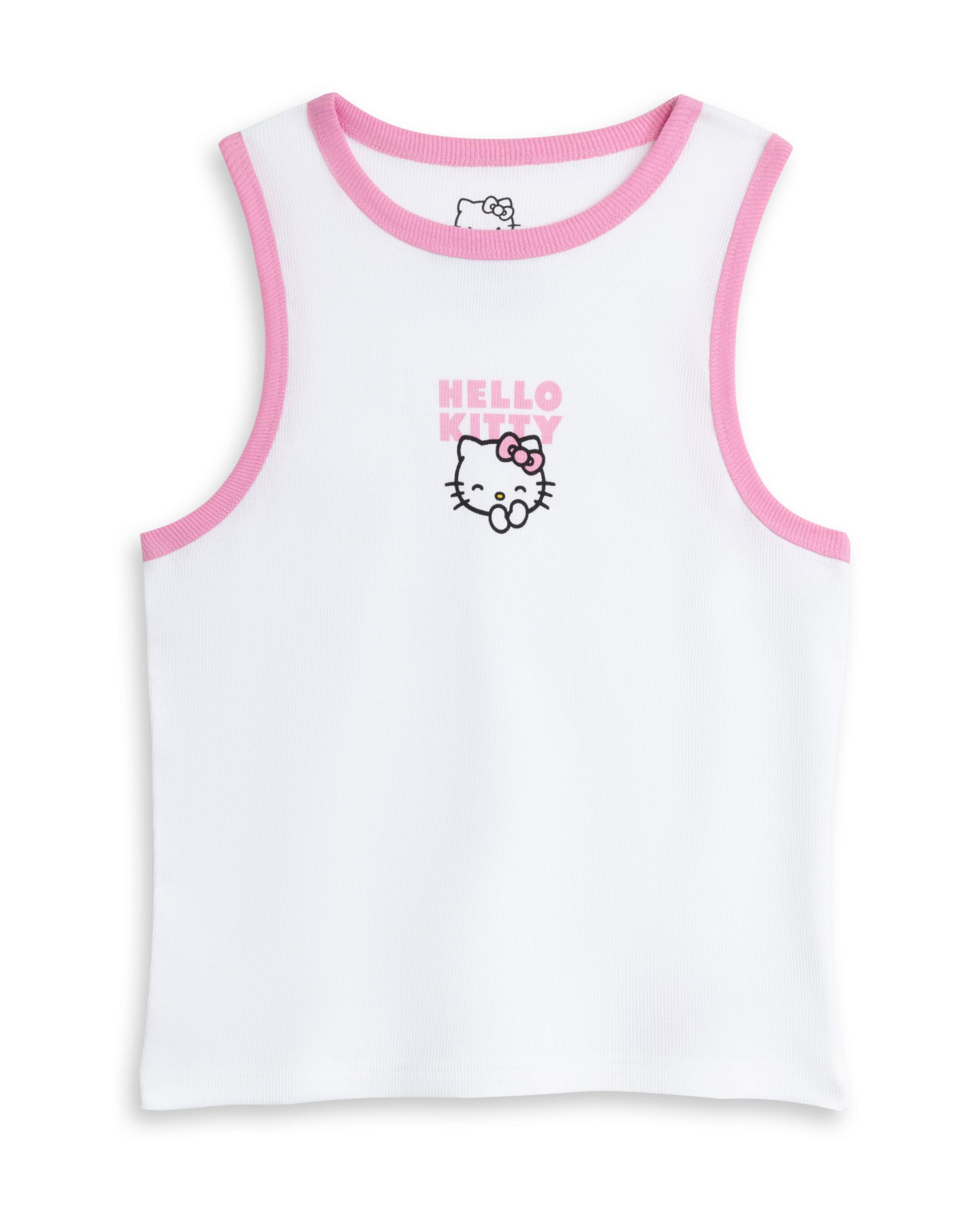 Pink Hello Kitty Vest and Shorts Pyjama Set, Image 3 of 6