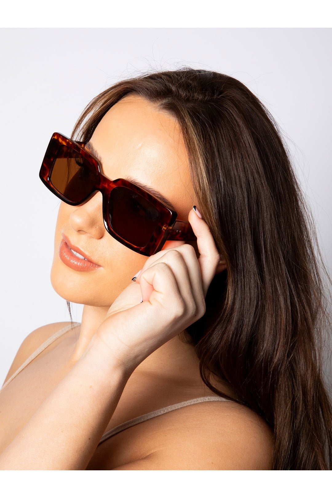 Brown Oversized Square Frame in Tortoiseshell, Image 6 of 6